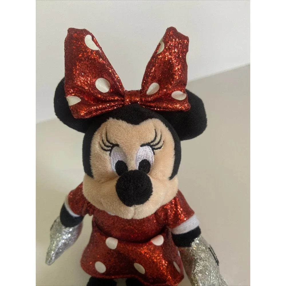 TY Beanie Baby - Disney Sparkle - MINNIE MOUSE (Sparkle - Red) (6 inch) - MWMTs